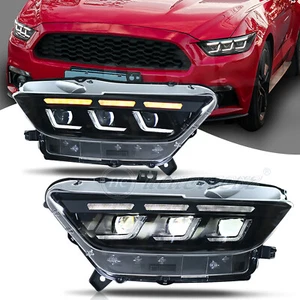 HC LED  Head Lights  For Ford Mustang 2015-2017 Start UP Animation 2pcs - Picture 1 of 16