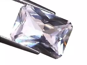 Lab Created White Sapphire Corundum Octagon Faceted Loose Stone(4x2mm - 18x13mm) - Picture 1 of 2