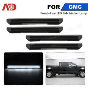 Smoke Lens White Side LED Fender Marker Lights for 2020+ GMC Sierra 2500 HD 3500 - Picture 1 of 14