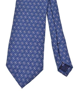 Corbata de seda manchada geométrica estampada azul colección personalizada Vineyard Vines - Imagen 1 de 4
