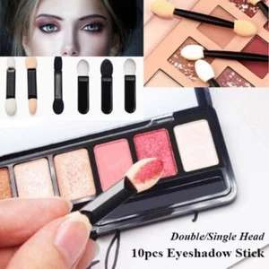10pcs Double/Single Sided Eyeshadow Stick Brush Make Up Tools - Picture 1 of 21