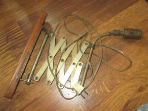 Vintage 1930s Scissor Industrial Accordion Folding Wall Lamp MCM Works! - Picture 1 of 7
