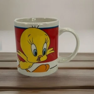 Taza de café vintage 1999 Looney Tunes Warner Bros Piolín Pájaro sin daños - Imagen 1 de 5