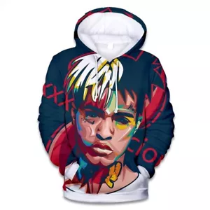 Rapper XXXTentacion Colorful 3D Print Casual Unisex Sweatshirt Hoodie Pullover - Picture 1 of 3