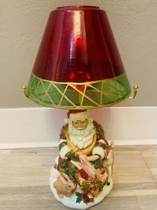Fitz and Floyd Kringle Santa Lampe Kerzenhalter - Bild 1 von 5
