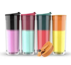 CHAINPLUS Hot Drink Color Changing Tumbler Cups - 4 Pcs 16oz - Picture 1 of 5