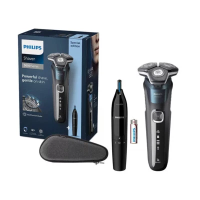Philips Series 5 Electric Wet & Dry Shaver Trimmer, Nose Trimmer & Case S5889/11 - Image 1 of 4