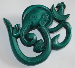 Wohndeko, Resin Ganesh Statue, handgeschnitzt aus Nepal, brandneu, CL-218G - Bild 1 von 1