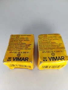 Lote de 2 tomas de corriente Vimar Idea 16203 2P+T(E) 16A 250V - nuevas (caja de desgaste) - Imagen 1 de 9