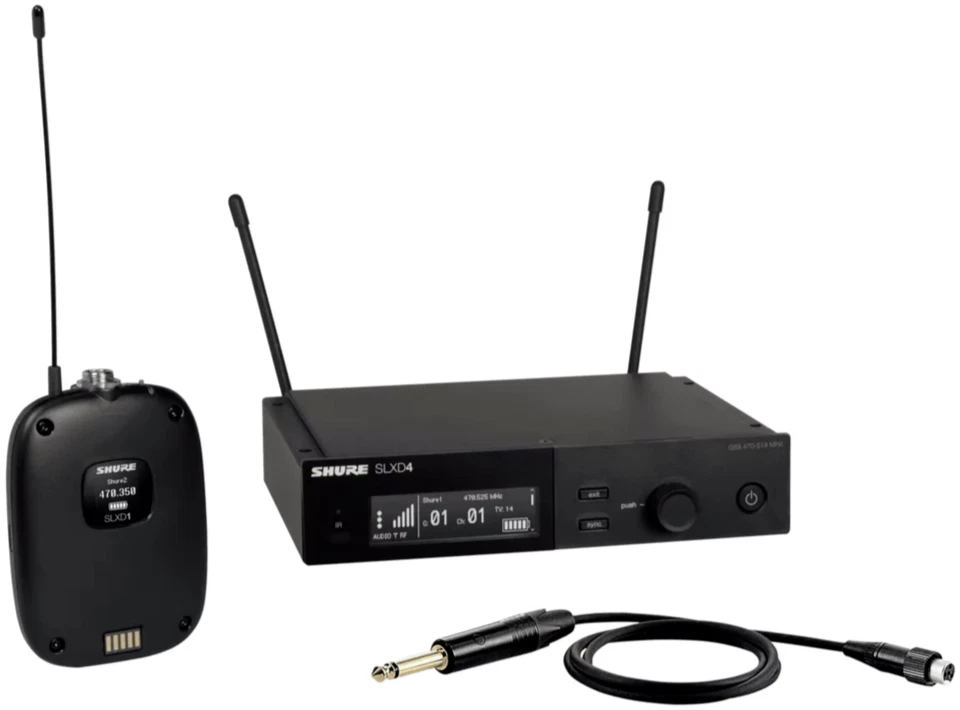 Shure SLXD14-G58 Wireless System SLXD1 Bodypack Transmitter WA305 Premium Cable - Image 1 of 1