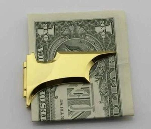 Matte Batman Geldklammer Abzeichen magnetisch klappbar gold mit Geschenkbox - US095 - Bild 1 von 6