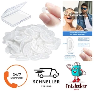 Klebe Nasenpads selbstklebend rutschfest D-Form, 15mm, transparent 24 Paare - Bild 1 von 1