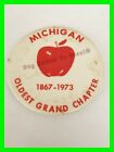 Masonic 1867-1973 Michigan Oldest Grand Chapter Vintage Pin Back ~ Very Scarce