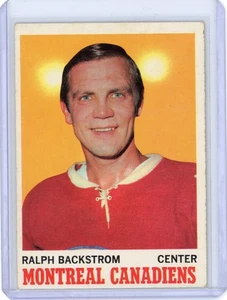 1970-71 TOPPS RALPH BACKSTROM #54 MONTREAL CANADIENS VG-EX NO CREASES - Picture 1 of 2