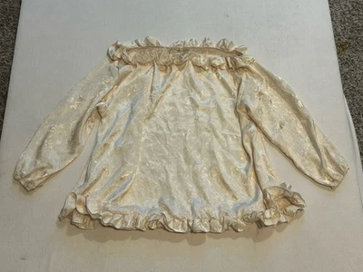 VICTORIA'S SECRET Vintage Etiqueta Dorada Marfil Babydoll Satinado Vestido Campesino Volantes S Foto 1 de 4