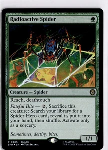 Magic The Gathering SPM Foil Radioactive Spider 285 Promociones únicas y diversas P casi nuevas - Imagen 1 de 2