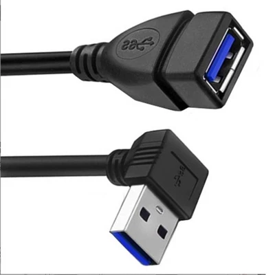 USB3.0 male to female extension cable 90 degree angle USB3.0 male adapter cable - Image 1 of 4