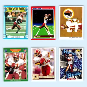 Art Monk Lot 6 Football Cards 1987 Topps 1000 Yard Club Washington Redskins Set - Picture 1 of 8