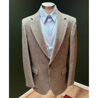 Abrigo Blazer Deportivo Strathmore Para Hombres Marrón Donegal Tweed 100% Lana Marrón *Leer Foto 1 de 4