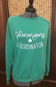 Shenanigans Coordinator St. Patrick's Day grün Unisex Sweatshirt mit Rundhalsausschnitt Large - Bild 1 von 2
