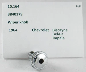 1964 Chevrolet Biscayne BelAir Impala wiper-washer knob 3840179 - Picture 1 of 3