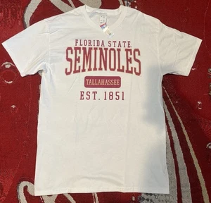 Vintage Florida State FSU Seminolen Herren Gr. Medium weiß T-Shirt neu mit Etikett NCAAF Football " - Bild 1 von 5
