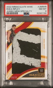 2022 Immaculate Collection WWE Jumbo Memorabilia Rhea Ripley Specialty /41 PSA 8 - Picture 1 of 2