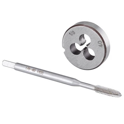 1/8"-40 UN Tap and Die Set, 1/8 X 40 UN Machine Thread Tap and round Die Right H - Image 1 of 4