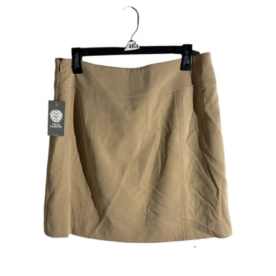 Falda Vince Camuto Mini Línea A Bolsillos con Solapa Para Mujer Talla 10 Camel Nueva con Etiquetas Foto 1 de 4