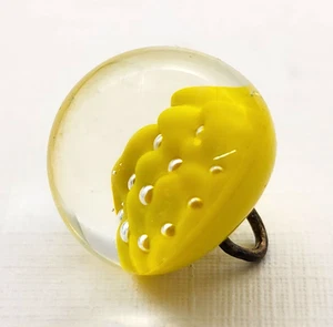 De colección Charles Kaziun Vidrio Capturado Burbujas Pisapapeles Estudio Botón ~ 1/2" - Imagen 1 de 6