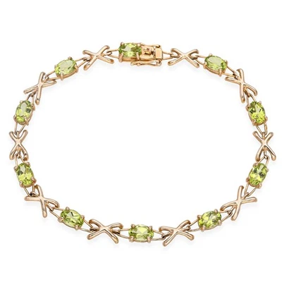 14k Yellow Gold Peridot Tennis Bracelet - Image 1 of 4