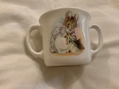 Royal Albert Hunca Munca Mug Cup Mouse Toddler Double Handled Cup Beatrix Potter - Image 1 of 4