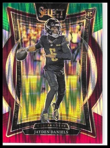 2024 Panini Select #26 Jayden Daniels Green & Red Prizm Shock - Picture 1 of 2