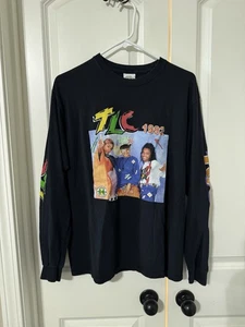 Camisa De Colección Colores Cruzados TLC 1992 Manga Hip Hop Gráfica Manga Larga Mediana - Imagen 1 de 5