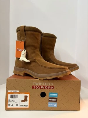 TWISTED X MEN'S 9" ULTRALITE X™ WATERPROOF WORK BOOTS - MOC TOE SIZE 11.5 EE - Image 1 of 4