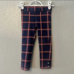 Janie and Jack Niña Cuadros Ponte Botón Puño Pantalón en Mercante Marina Cuadros Talla 3 - Imagen 1 de 12
