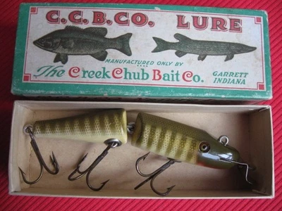 Vintage Creek Chub G.E. Isca de pesca articulada Pikie #2600 linha dupla gravata - Nova na caixa - Imagem 1 de 4