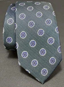 Jos. Corbata geométrica de seda para hombre A Bank Reserve 3” X 58” verde azul nueva con etiquetas - Imagen 1 de 9