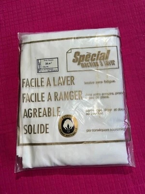 Drap housse  en pur coton  made in France pour matelas 120 cm x 190 cm réf D372 - Photo 1/4