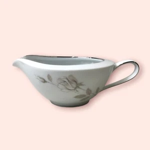 NORITAKE Fine China Creamer “Sweet Talk” Platinum Trim Vintage 1960’s Japan - Picture 1 of 10