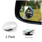 2 Pcs Pack Round HD Glass Frameless Convex Car Rear View Blind Spot Mirror Blind