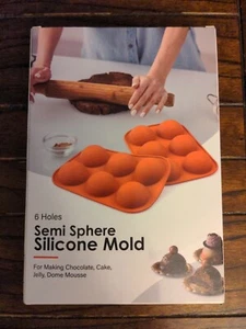 Silikonform für Schokoladenkuchen Gelee & Mousse Halbkugel 6 Löcher - Bild 1 von 5