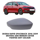 Housse de miroir aile de porte peinte pour Skoda Rapid Spaceback 2016-2019 côté conducteur