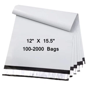100-2000 12x15,5 Zoll Poly Versandtaschen Versand Umschlag Taschen Selbstversiegelnd Plastiktüten - Bild 1 von 19