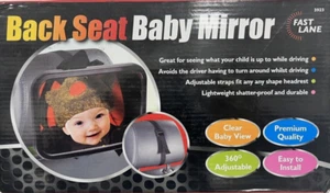 Specchio vista posteriore bambino per montaggio poggiatesta sedile posteriore 100% infrangibile grandangolo - Foto 1 di 2