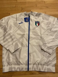 Puma Italy Prematch Away 2022-2023 Mens Full-Zip Soccer Jacket Size M 767076-18 - Picture 1 of 9