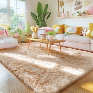 Flauschiger Hochflor Shaggy Teppich, weich & gemütlich für Wohn- & Schlafzimmer - Bild 1 von 91