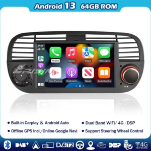 8-Kern Android 13 Carplay DAB+IPS OBD Autoradio GPS Fiat 500 500C 500S 500E 64GB - Bild 1 von 20
