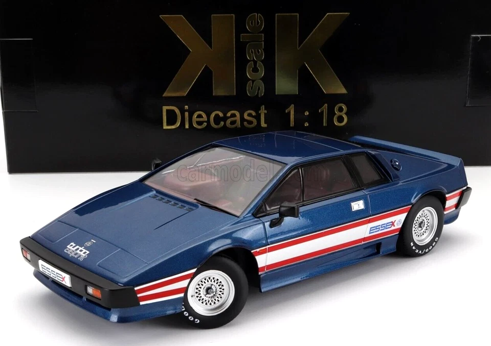 KK SCALE 1/18 DIECAST 1981 LOTUS ESPRIT TURBO METALLIC BLUE "ESSEX" F1 SCHEME - Image 1 of 4