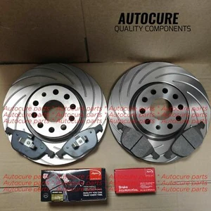 PARA MINI HATCH JCW MK4 F56 15-20 DISCOS RANURADOS DELANTEROS 335MM + ALMOHADILLAS APEC - Imagen 1 de 1